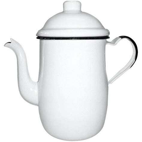 Bule Aço Esmaltado Para Café Chá 125 Litros Tradicional Branco