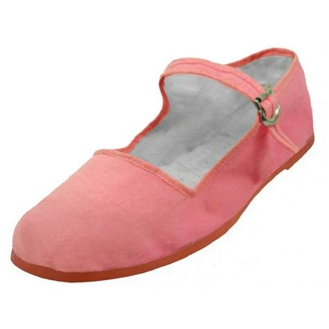 Shoes8teen Womens Cotton China Doll Mary Jane Shoes Ballerina Ballet Flats