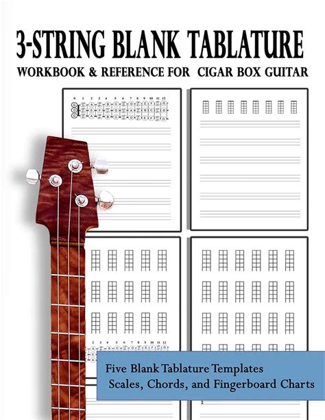 3 String Blank Tablature Workbook And Reference For Cigar Box Guitar