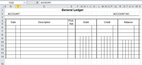 12 Excel General Ledger Templates Excel Templates
