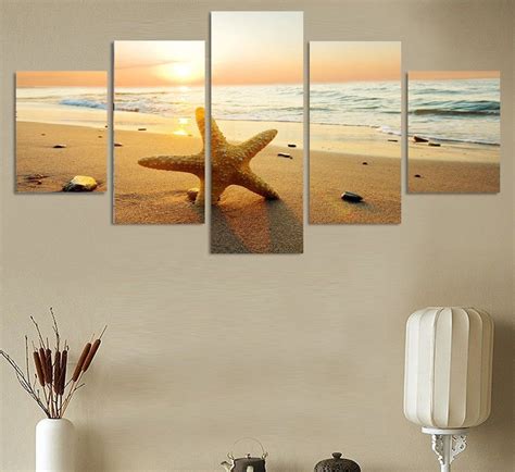 Large Framed Sea Ocean Sunset Beach Canvas Wall Art Decor Picture Relax