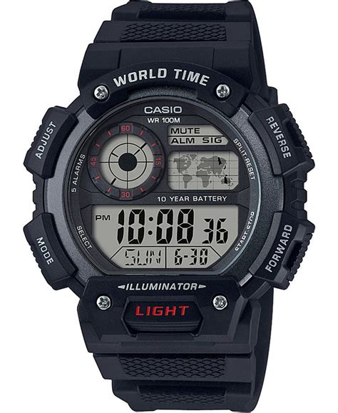 Casio Men S Digital Black Resin Strap Watch 45mm And Reviews All Watches Jewelry And Watches
