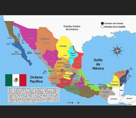 Encantador El Mapa De La Republica Mexicana Con Nombres Y Colores My Sexiz Pix