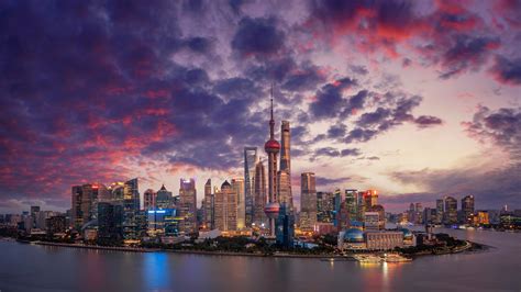 3840x2160 Aerial View Shanghai Skyline and Skyscrapers 4K ...