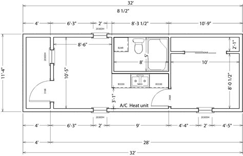 14 X 32 Cabin Floor Plans