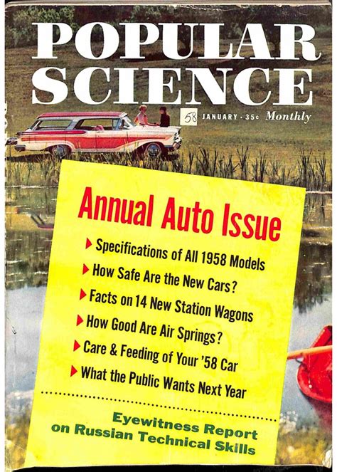 Popular Science Magazine January 1958