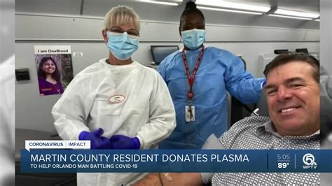 Martin County resident donates plasma to help Orlando man