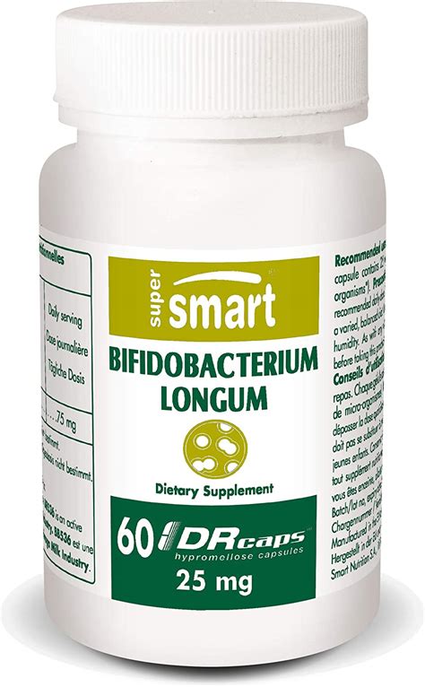 Bifidobacterium Longum 25mg 60 Dr Caps Supersmart Probiotiques