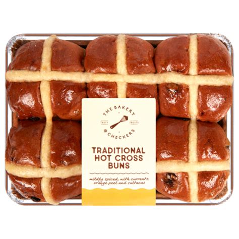The Bakery Traditional Hot Cross Buns 6 Pack Hot Cross Buns