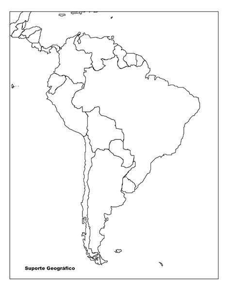 10 Mapas Da América Do Sul Para Colorir E Imprimir Online Cursos