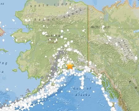 If the application does not load, try our legacy latest earthquakes application. Largest Earthquake in Alaska