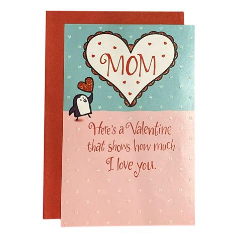 Valentines Day Greeting Card For Mom Mom Heres A Valentine That Shows How Much I Love You
