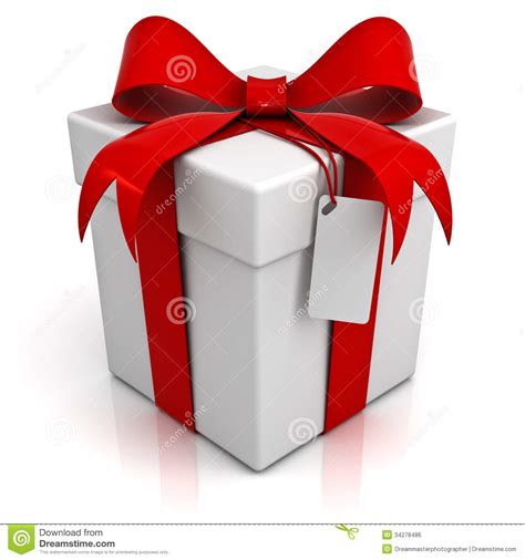 Download this premium vector about gift box with red ribbon, and discover more than 12 million professional graphic resources on freepik. Gift Box With Red Ribbon Bow And Blank Tag On White ...