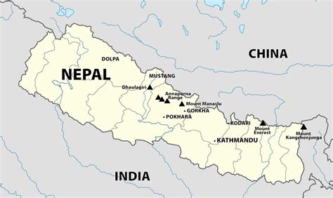 India Nepal Map India Nepal Border Map Southern Asia Asia