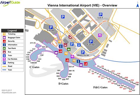 Willkommen auf der flughafen wien homepage! Vienna airport terminal mappa - Wien aeroporto mappa (Austria)