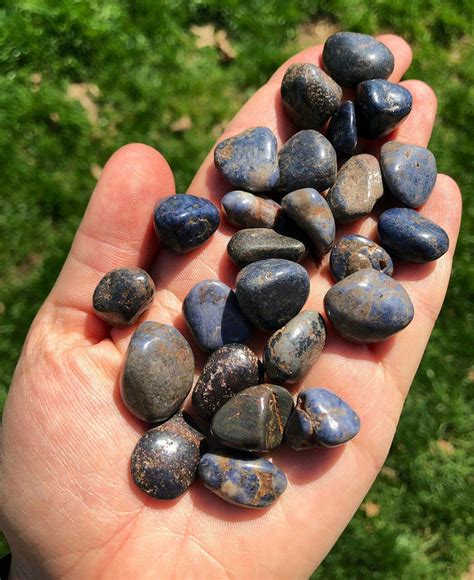Tumbled Natural Blue Sapphire Natural Blue Sapphire Tumbled Stone