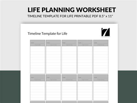Life Planning Worksheet The 7 Minute Life