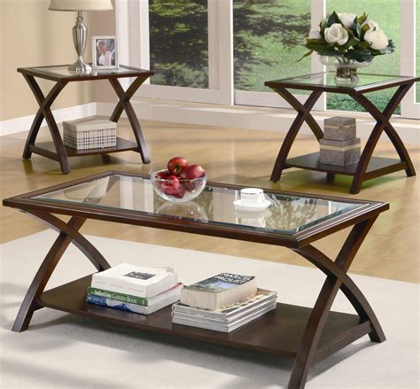 Add style to your home, with pieces that add to your decor while providing hidden storage. Coaster Furniture 3 Piece "X" Occasional Table Set | AIM ...