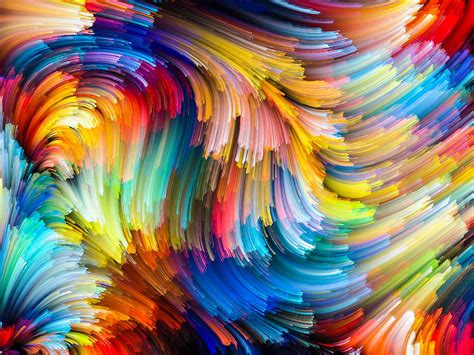 Multi Color Illustration Paint Colors Colorful Abstract Rainbow