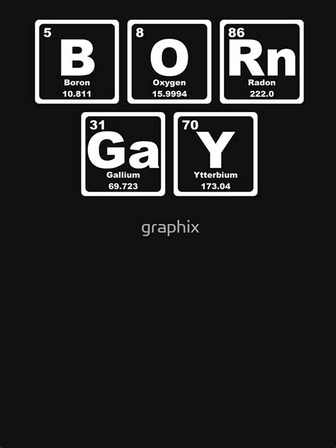 Born Gay Periodic Table T Shirt By Graphix Redbubble Born Gay T