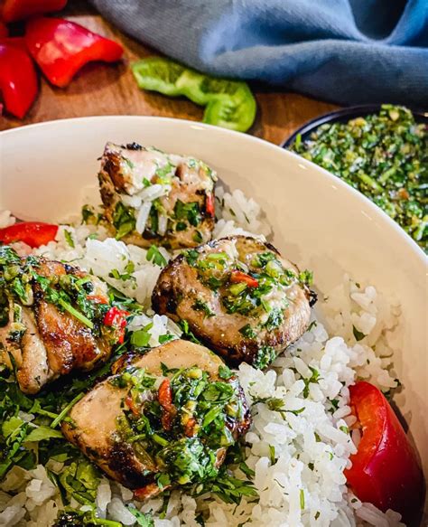 Grilled Chicken Kabobs W Chimichurri Marinade Grill Outdoor