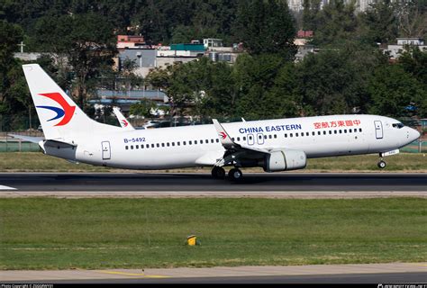 B 5492 China Eastern Airlines Boeing 737 89pwl Photo By Zgggrwy01