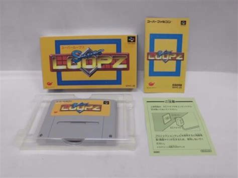Super Loopz Boxed Puzzle Super Famicom Snes Japan Game Work