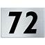 Number 72 Contemporary House Plaque Brusher Aluminium Modern Door Sign