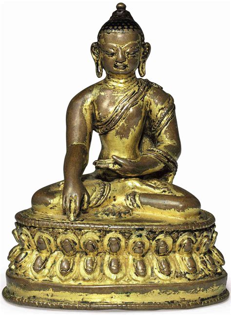 Global Nepali Museum A Small Gilt Bronze Figure Of Buddha Global