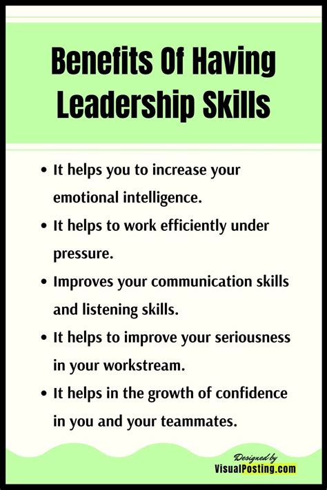 Benefits Of Having Leadership Skills Leadership