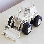 Personalised Tractor Silver Plated Money Box By The Little ...