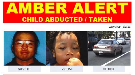 Justice department amber alert program that issues such bulletins, originally from. Amber Alert Over for 1-Year-Old Boy Abducted by Suicidal Father - Times of San Diego