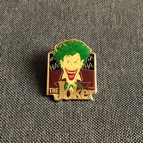 Vintage 1989 Batman Enamel Pin Badge The Joker Etsy Enamel Pin