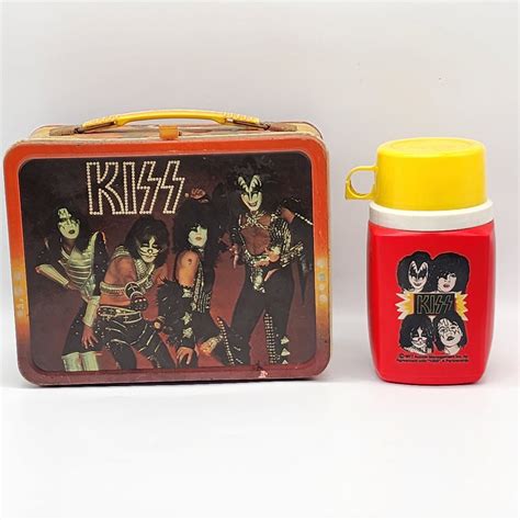 Rare Kiss 1977 Lunchbox Vintage Thermos Edition Aucoin Ace Frehleygene Simmons Ebay