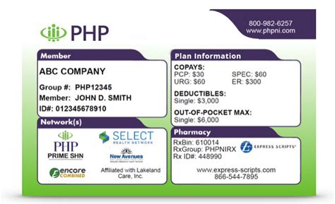 Each company has a different car insurance policy. PHP Health Insurance Member | Physicians Health Plan