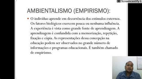 Inatismo Empirismo E Construtivismo