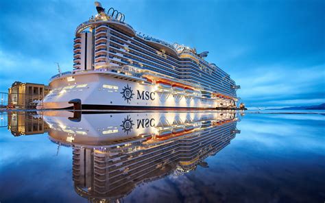 Скачать обои Msc Seaside 4k Port Cruise Ship Sea Seaside Msc