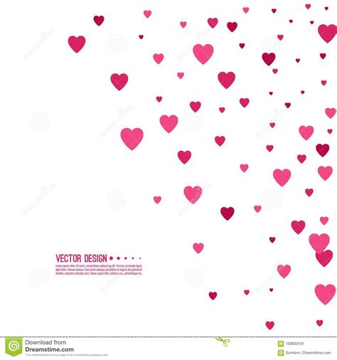 Pink And Red Hearts Stock Vector Illustration Of Carnival 109833181