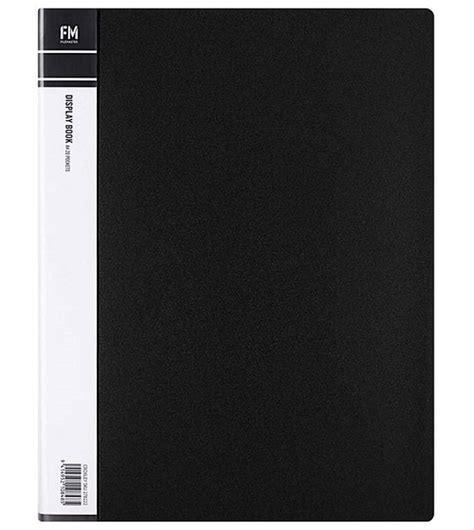 File Master A4 Display Book Black 20 Pocket Elive Nz