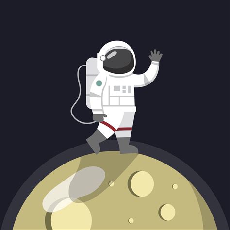 Astronaut On The Moon Vector Download Free Vectors Clipart Graphics