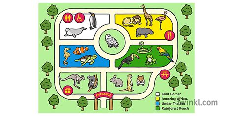 Zoo Map Example Illustration Twinkl