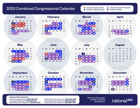2023 Combined Congressional Calendar Rational 360