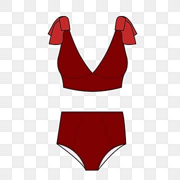 Red Swimsuit Clipart Hd PNG Cartoon Red Swimsuit Illustration Red