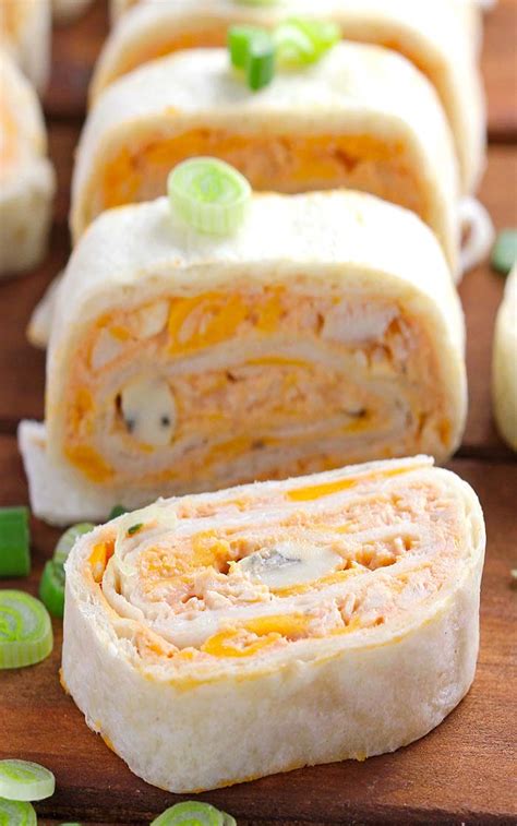 This bacon wrapped chicken roll ups recipe is a family favorite! Buffalo Chicken Tortilla Roll Ups - Sugar Apron