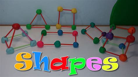 Geometric Shapes With Play Doh And Straws Youtube