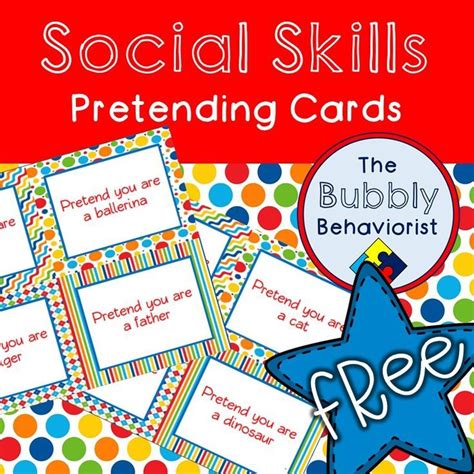 Social Skills Pretending Cards | Social skills groups, Social skills, Developmental disabilities ...