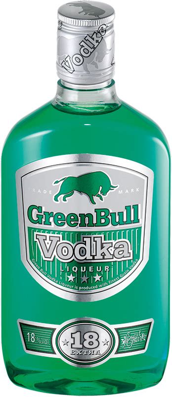 Green Bull Vodka Liqueur Pet 18° Bull Vodka Spiritueux