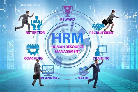 Hrm Human Resource Management Concept With Businessman Stock Photo