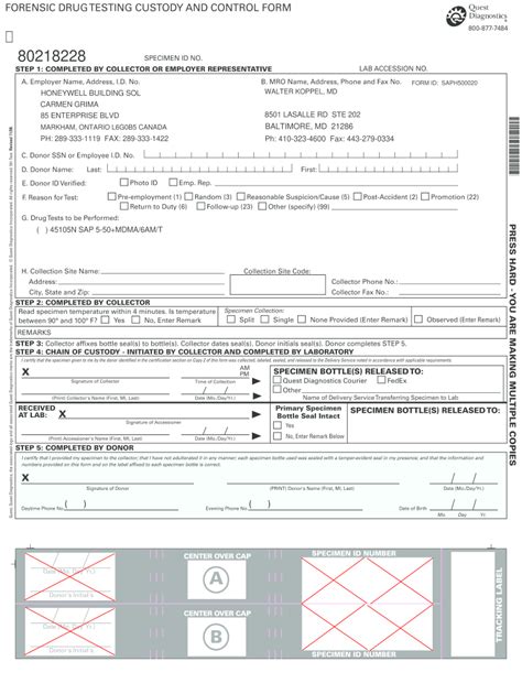 Printable Blank Urinalysis Forms