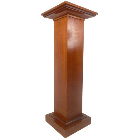 Mid Century Modern Pedestal With Decorative Inlay For Sale At 1stdibs